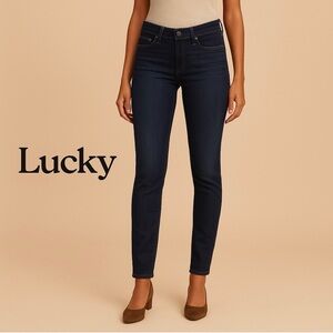 Lucky Brand Women's Deep Indigo Skinny Jeans Premium Denim Size 10